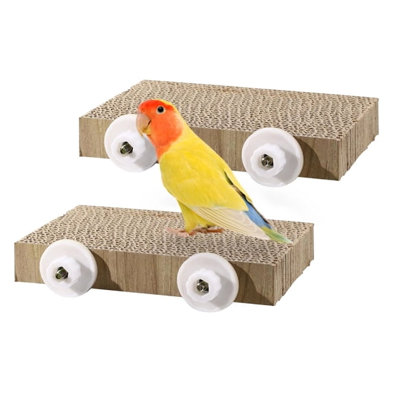 2pcs Paper Bird Toys, Bird Platform, Parrot Toy, Help Birds Clean Beak, Release Stress, Reduce Boredom - Suitable for Budgie, Cockatiel, Lovebirdlarge size