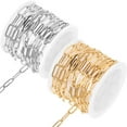 2pcs Paperclip Chains Practical Diy Link Chains Decorative Jewelry