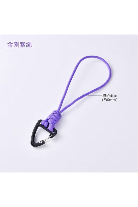 2pcs Paracord Keychain With Carabiner Clip Key Lanyard Survival Lanyard Key Ring Triangle Buckle Keychains For Outdoor Camping Hiking Backpack And Bottle Holder