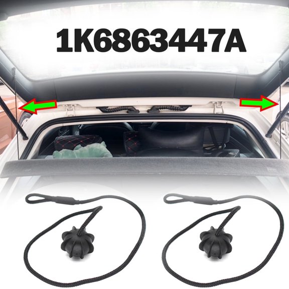2pcs Parcel Shelf String Cord Cover Strap for VW Golf MK5 MK6 MK7 Rabbit 5 6 7