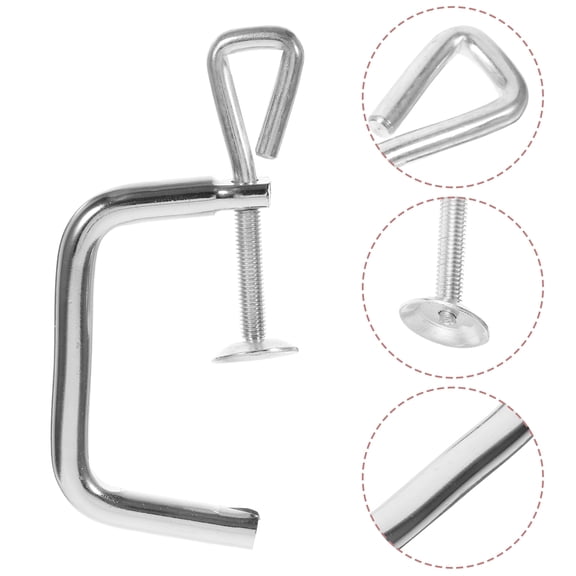 ETEREAUTY 2Pcs Silver Clamp for Pasta Maker Universal Replacement Fixing Clip for Stable Countertop