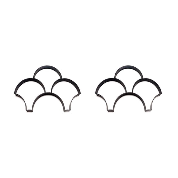 2pcs Paving Brick Mold (For Sidewalks) - 20.8 x 13.7 Interlocking Stone Texture, Reusable Plastic Path Former for DIY Courtyards, Gardens, Driveways, and Landscaping Projects