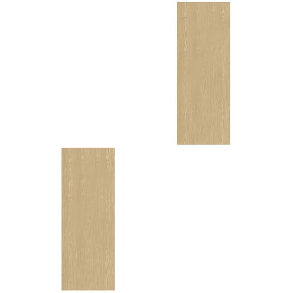 2pcs Peel and Stick Wood Grain Floor Tiles, Vinyl Flooring Planks for Bedroom, Kitchen, Bathroom, Easy Install