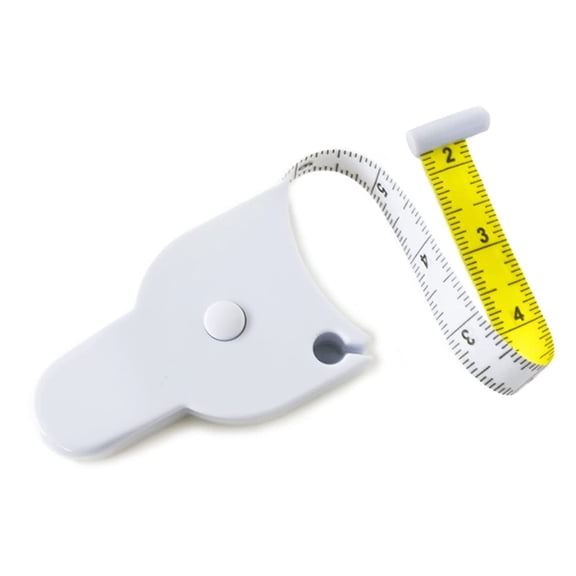 2pcs Perfect Body Tape Measure - 80 Inch Automatic Telescopic Tape Measure - Retractable Measuring Tape for Body: Waist, Hip, Bust, Arms, and More (White - 80 inch)
