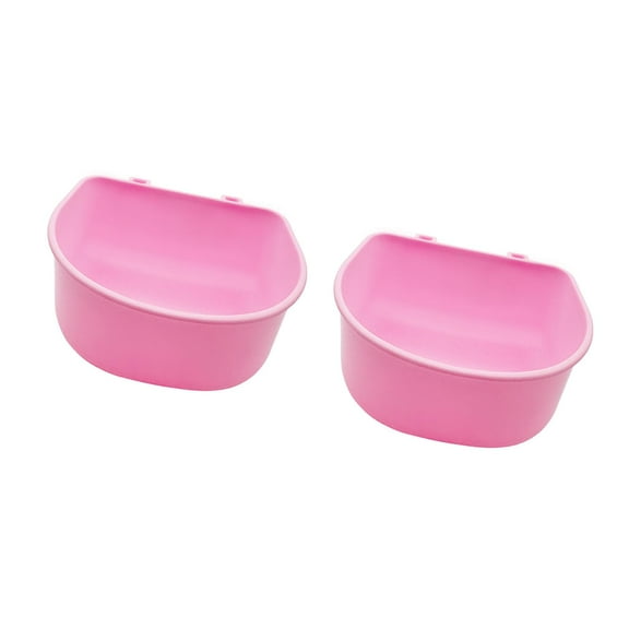 2pcs Pet Cage Feeder Hanging Bowls Dog Crate Bowls Durable PP Easy to Clean for Puppies Cats Travel