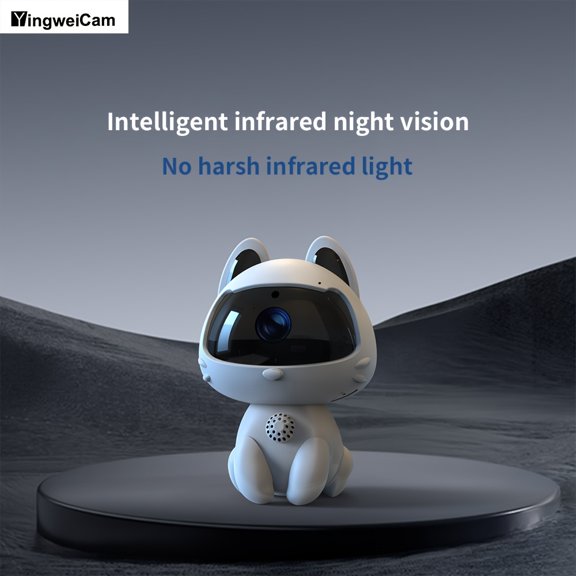 2pcs Pet Camera, HD Camera, Cartoon Cute Camera, Cat Shape, Intelligent Cloud Storage, Infrared Night Vision, 128g Cycle Video Support, Intelligent Motion Detection