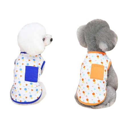 2pcs Pet Clothes Dog Clothes Teddy Clothes Than Bear Stars Pocket T-shirt S 2PC S 2PC S 2PCS
