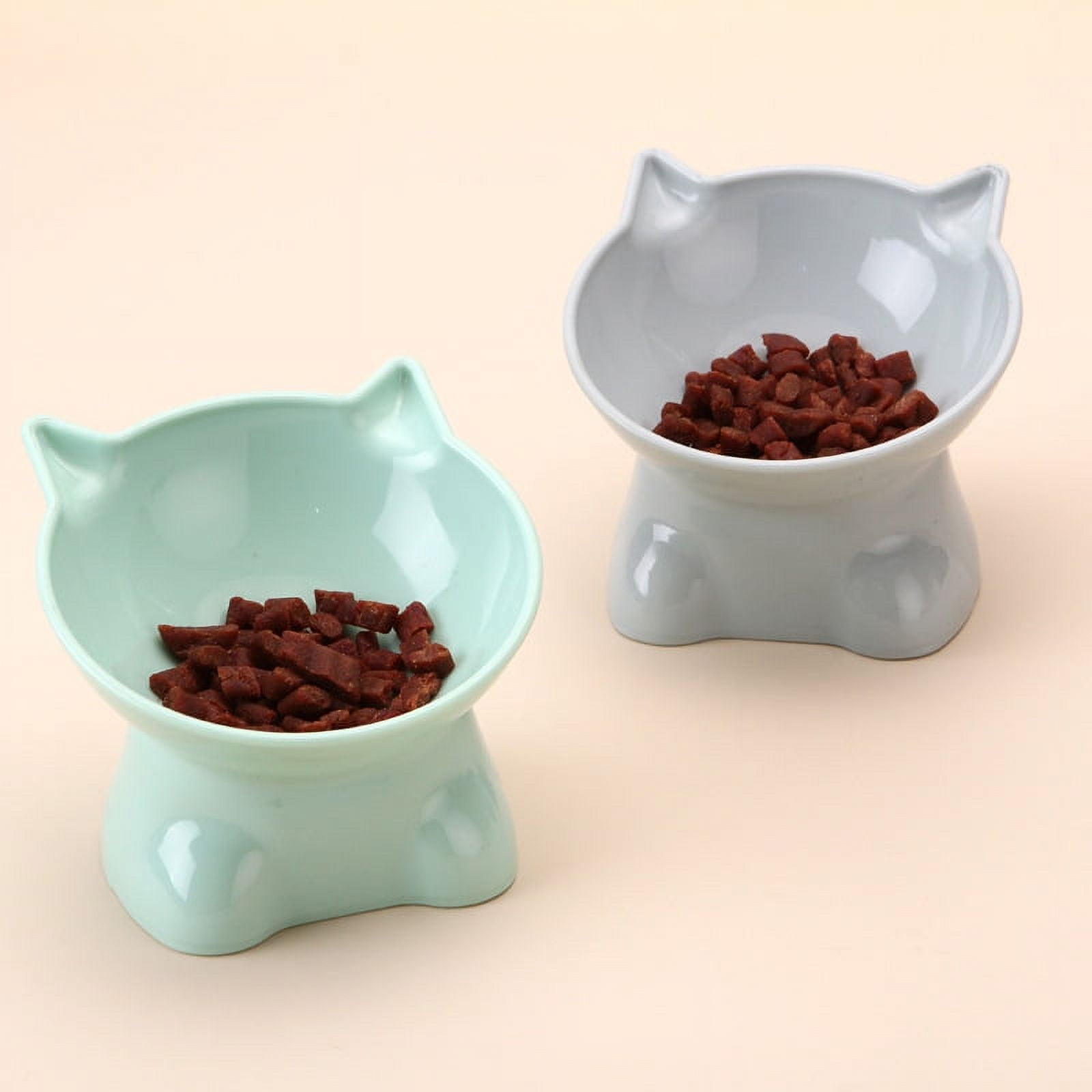 2pcs Pet Feeding Bowls Pet Neck Guard Bowls Cat Food Bowls Plastic