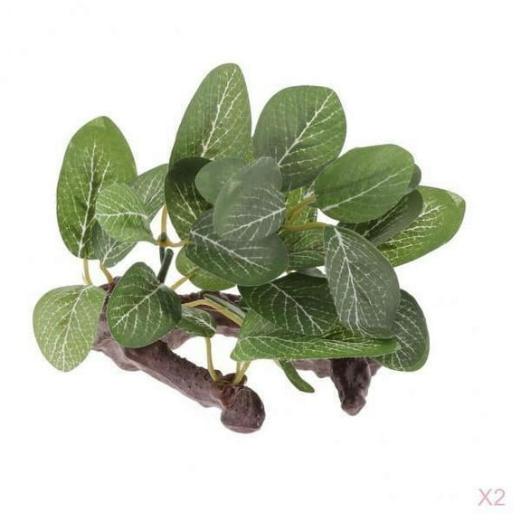 2pcs Pet Reptile Terrarium Plant Decor for Amphibians Pet Supplies