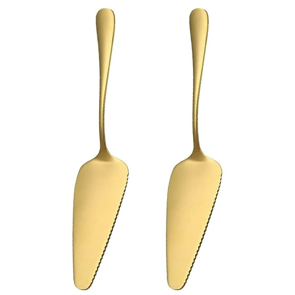 2pcs Pie Servers,Stainless Steel Dessert Pastry Pie Cake Servers,Triangular-headed Design,with Serrated