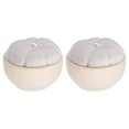 thumbnail image 1 of 2pcs Pin Cushion Wooden Base Needle Pincushion Cute Small Pins Holder with Vertical Wooden Bowl Cream, 1 of 6