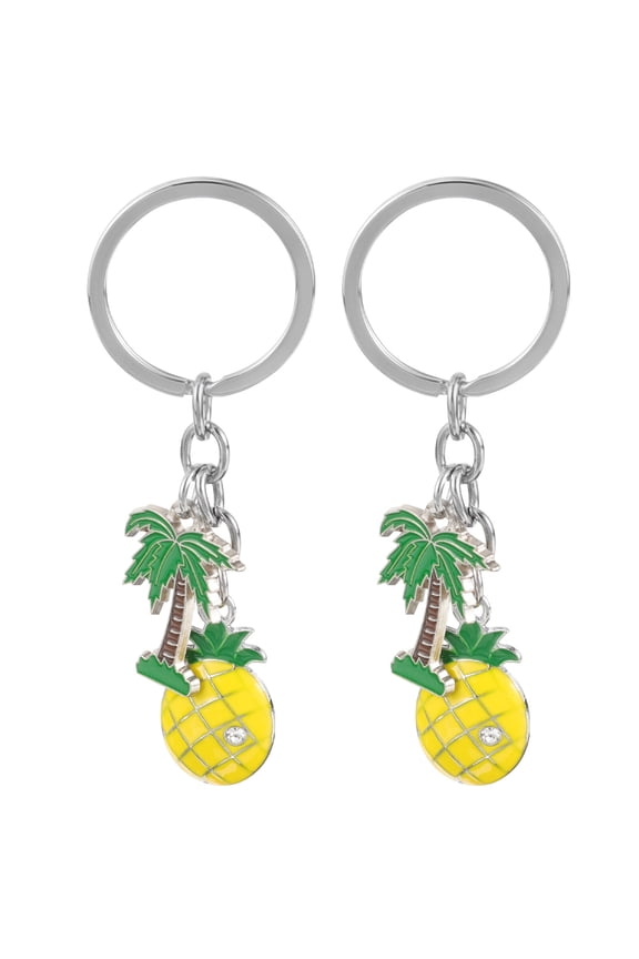 2pcs Pineapple Keychain Backpack Keychain Purse Charm Hawaiian Party Favors