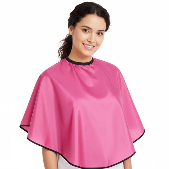 2pcs Pink Short Makeup Cape, Mini Haircut Cape for Men Women, Professional Styling Cape for Beauty Salon Shampoo Artist