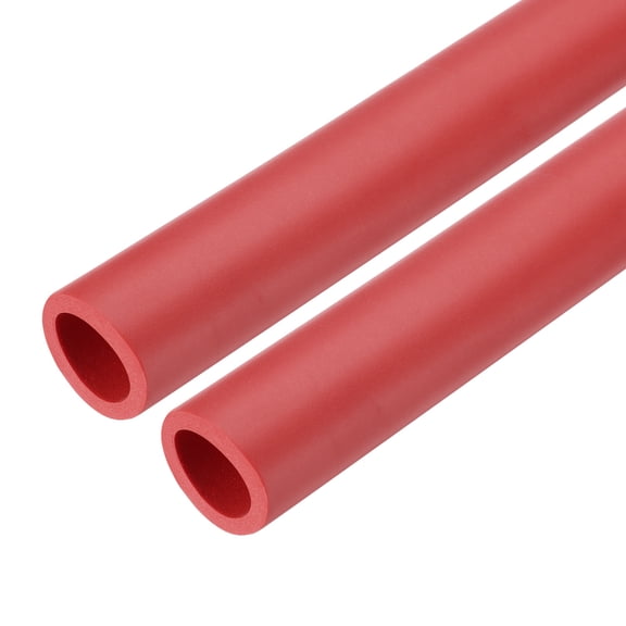 2pcs Pipe Insulation Foam Tube Lagging Insulation 25mm(1") ID 35mm(1 3/8") OD 24" Heat Preservation Red