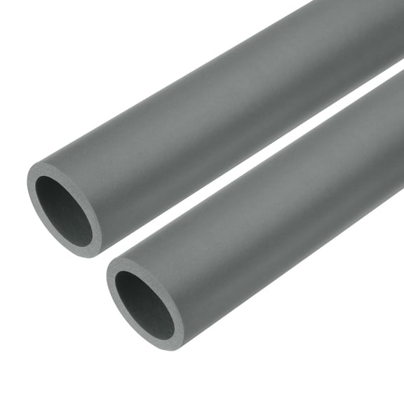 Uxcell 2Pcs Pipe Insulation Foam Tube Lagging Insulation 24" Heat Preservation Handle Grip Grey 28mm x 38mm