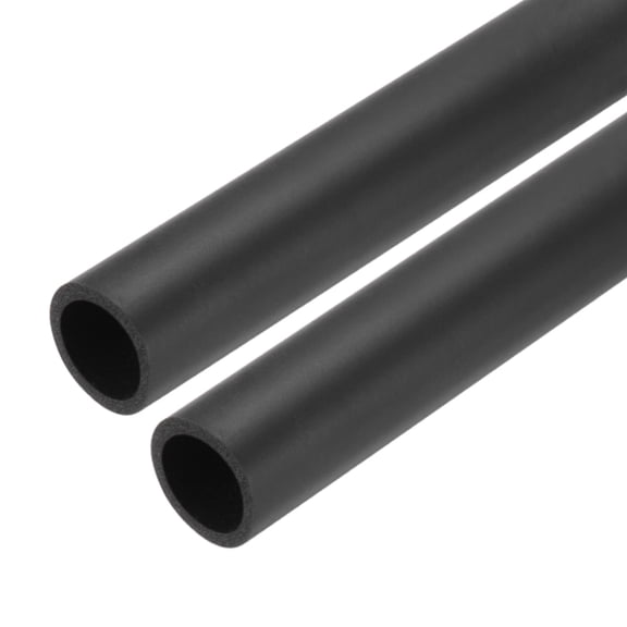 Uxcell 2Pcs Pipe Insulation Foam Tube Lagging Insulation 24" Heat Preservation Handle Grip Black 32mm x 44mm