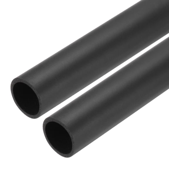 2pcs Pipe Insulation Foam Tube Lagging Insulation 36mm ID 48mm OD 24" Heat Preservation Black