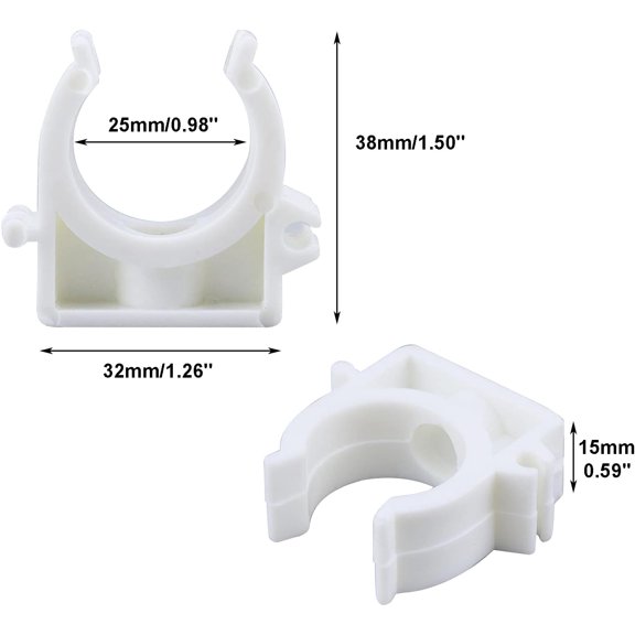 2pcs Pipe Support, Stainless Steel Wall Mount Ceiling Mount Pipe Support Bracket, Adjustable Height 30-50mm for OD Pipe 48-51mm