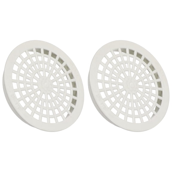 2pcs Pipe Termination Cap (4" 103mm, White) - Plastic Round Integral Mesh Screen Duct Cover Furnace Roof Vent Cap, Fits End of Pipe Ventilation Drain System