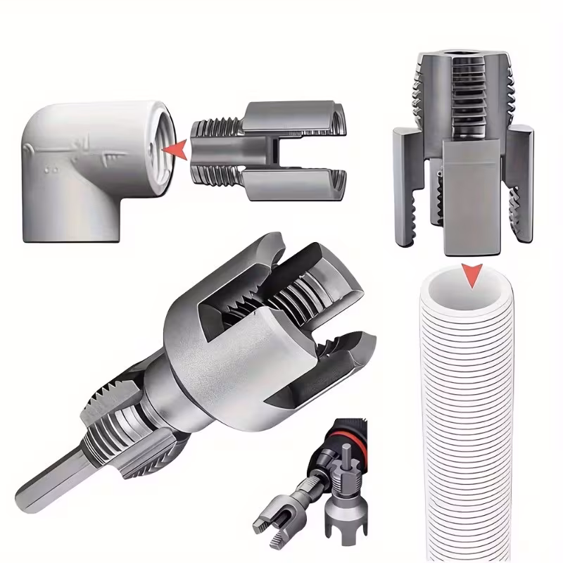 2pcs Pipe Thread Cutter Tool Set for PPR 1/2 Inch Internal and External Threading, Includes Bolt and Cutter