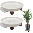 thumbnail image 1 of 2pcs Plant Caddy with Wheels, 13.4" Plant Stand Heavy Duty Plant Dolly with Water Container Loading Capacity 110 lbs, 1 of 7