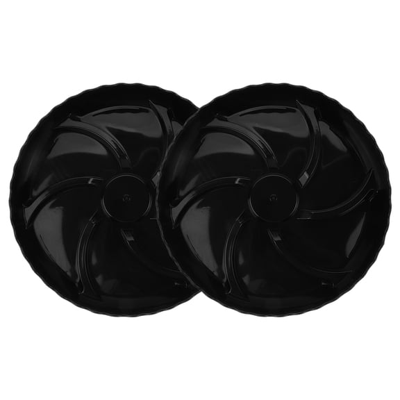 Homoyoyo Black Plastic Plant Saucer for Indoor Plants - , Reusable Water Catchment Tray for Pots and