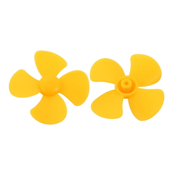 Uxcell Plastic 4 Vanes Propeller 1.57'' Diameter Yellow for RC Boat Airplane 2Pcs