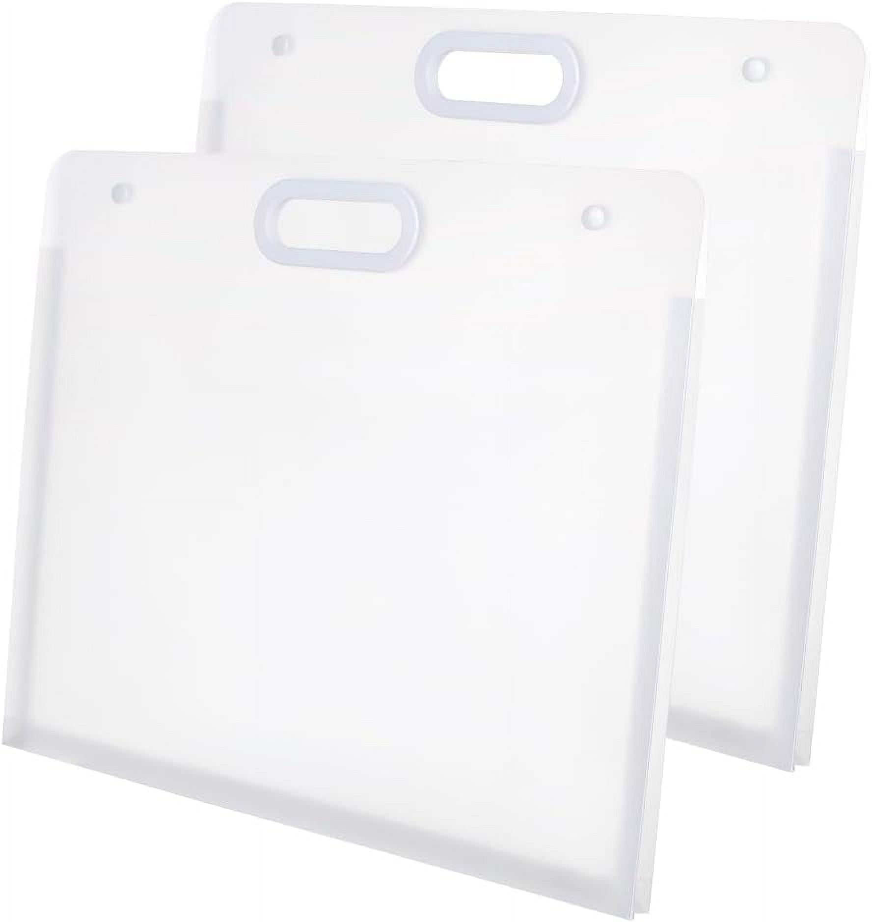 2pcs Plastic Art Portfolio Folder 17x14" Large Art Portfolio with