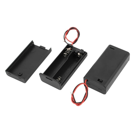 2pcs Plastic Battery Holder Case w ON/OFF Switch for 2 x 1.5V AA Batteries