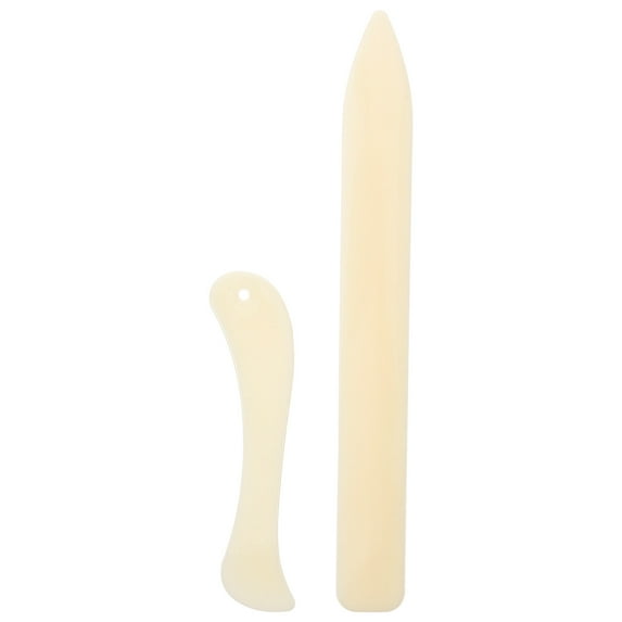 COSMOBETTY Bone Folder Tool Abs Beige 2Pcs 8.1x1x0.1in