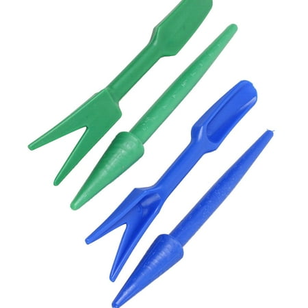 2pcs Plastic Garden Widger Seedlings Dibber Transplanting Planting Tools (Random Color)