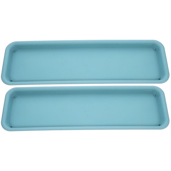 2pcs Plastic Planter Tray Plant Water Trays For Indoors Flower Pot Water Tray Rectangular Plant Drip Trays Heavy Duty Plant Saucer