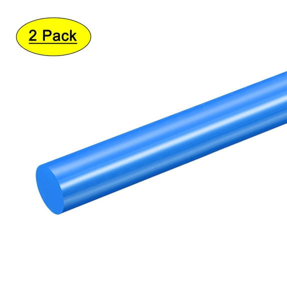 2pcs Plastic Round Rod 13/1" Dia 20" Length Blue (POM) Polyoxymethylene Rods Engineering Plastic Round Bars(20.5mm)
