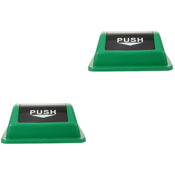 2pcs Plastic Sanitation Trash Can Lid Outside Garbage Can Lid Functional Waste Bin Cover