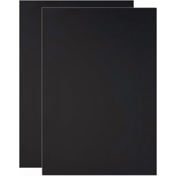 2pcs Plastic Sheet 1/8 inch Thick 8.3 x 11.8 Inch Black Rigid Moldable Panel Big Black Plastic Sheet Thermoform Board Two-Sided Heat Moldable Panel