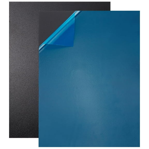 2pcs Plastic Sheet 3mm Thick 11.8 x 15.7 Inch Black Rigid Moldable Panel Big Black Plastic Sheet Thermoform Board Two-Sided Heat Moldable Panel for DIY Projects Decor Handcrafts