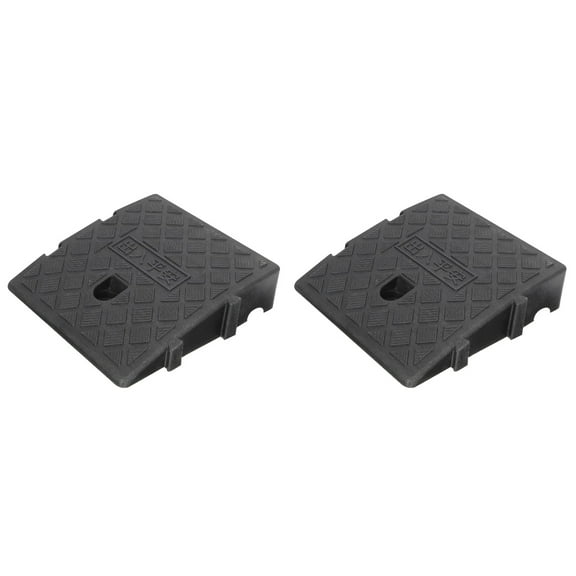 ETEREAUTY Car Use Plastic Ramp Pad, Black, Compressive and Anti-Skid, 2Pcs