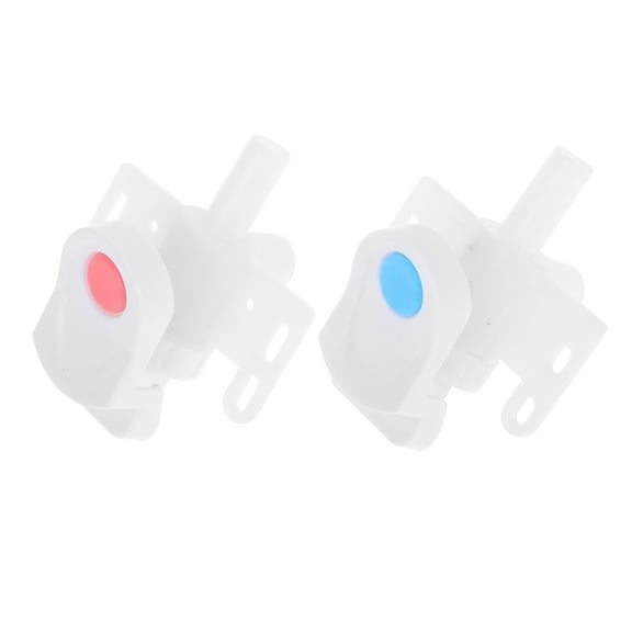 CIMAXIC 2Pcs Press Type Plastic Water Dispenser Faucets Hot and Cold Valves Replacement Taps