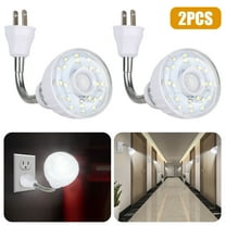 2pcs Plug-in LED Night Light, TSV LED Motion Sensor Step Light with 360 Rotation Gooseneck for Bedroom, Bathroom, Kitchen, Hallway, Stairs