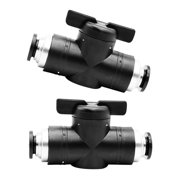2pcs Pneumatics Round Valves Push to Connect Air Flows Control Systems