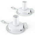 thumbnail image 1 of 2pcs Polished Metal Desktop/Hanging Light Bulb Socket E26/E27 Lamp Base,Screw Light Bulb Extension Socket US Plug White, 1 of 7