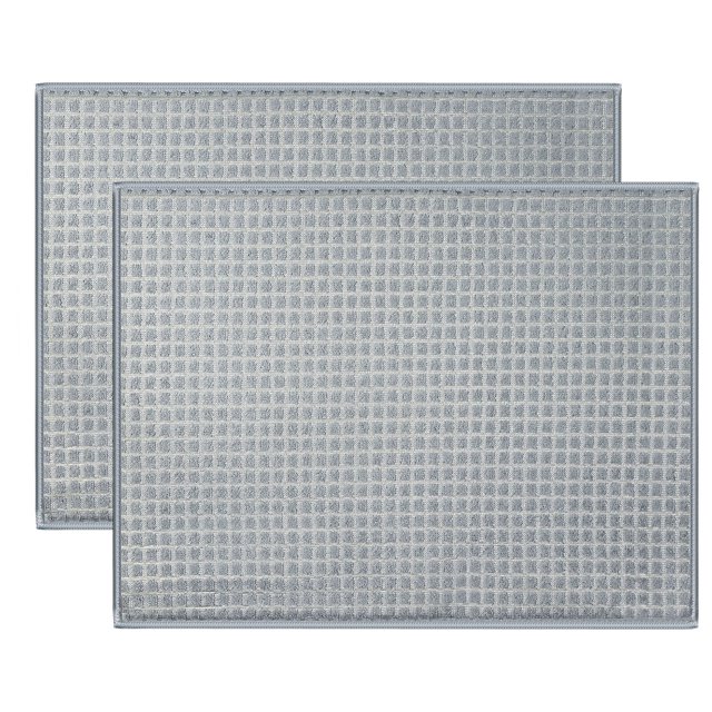 2pcs Polyester Dish Drying Mat Absorbent Dishes Drainer Mats Dish