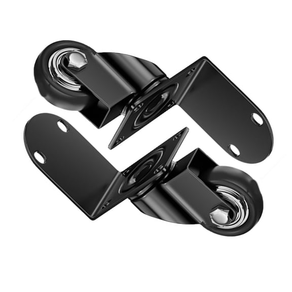 2pcs Polyurethane Casters with Corner Brace Furniture Wheel Smooth Rolling Rotates Casters for Indoor Flexibility