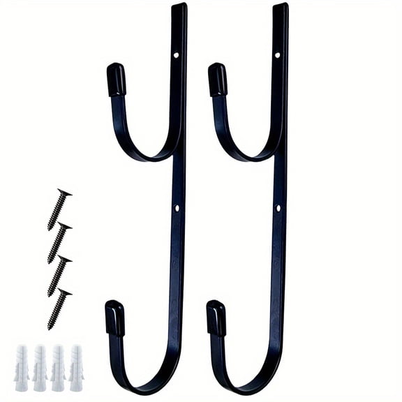 2pcs Pool Pole Hangers, Pool And Garden Fence Hooks, Wall Mount Garage Organizer, Pool Equipment Hooks, Heavy Duty Pool Tool Organizer for Telescopic