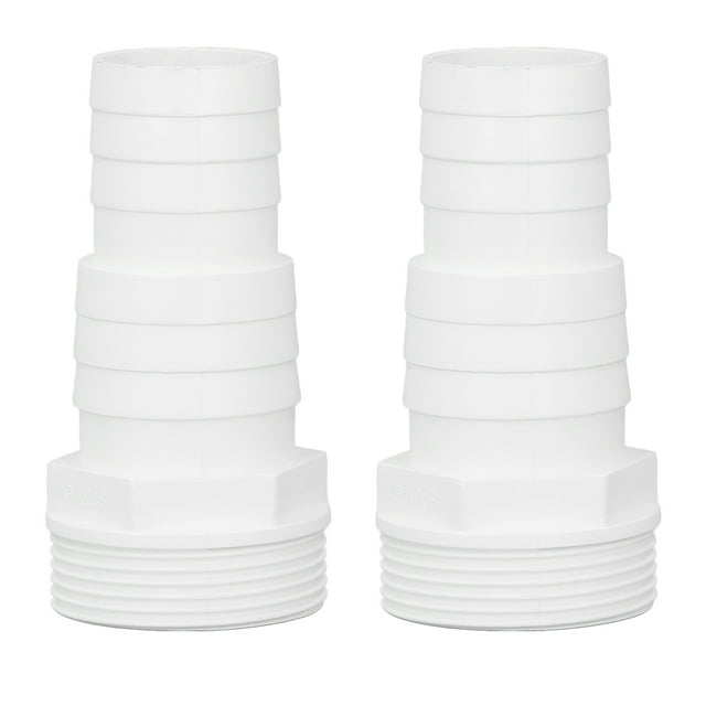 2pcs Pool Pump Hose Adapter 1?1/2inch Male Thread Plastic Pool Filter