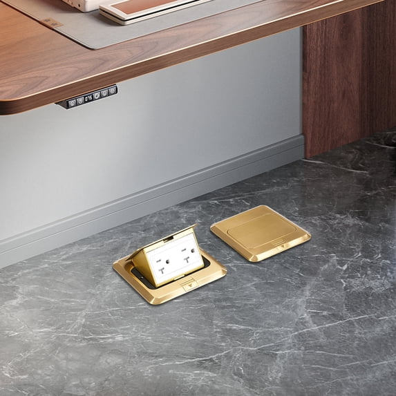 2pcs Pop-Up Floor Sockets, Pop Up Floor Outlet Sockets, 2PCS Hidden Sockets