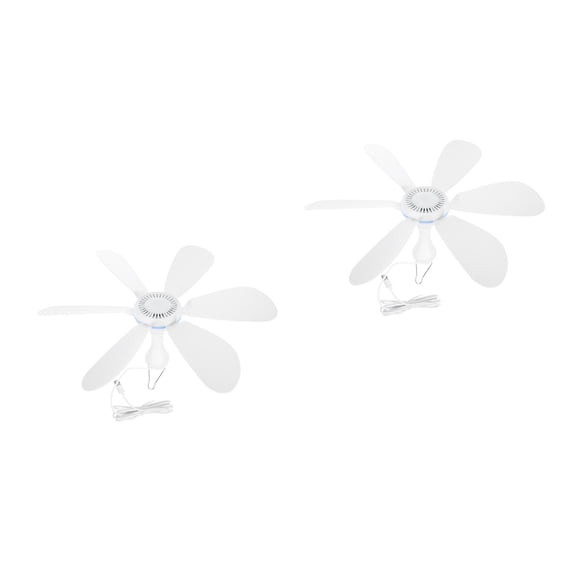 IMIKEYA Imikeya Portable Ceiling Fan White Plastic for Home Outdoor Camping 2Pcs