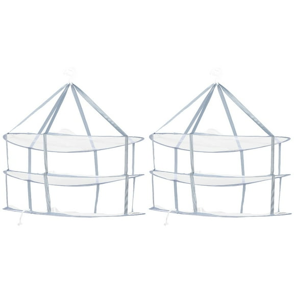 2pcs Portable Cloth Rack Clothing Drying Hanger Laundry Drying Tool Basket Laundry Hanging Basket