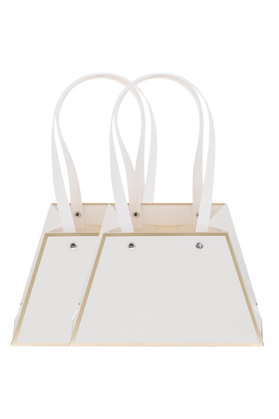 2pcs Portable Flower Pouches Trapezoidal Plants Bouquet Paper Packaging Bags