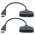 thumbnail image 1 of 2pcs Portable HDD Adapter USB 3.0 to SATA 2.5 Adapter Cable Support for Windows XP 32/64 Bit, 1 of 8
